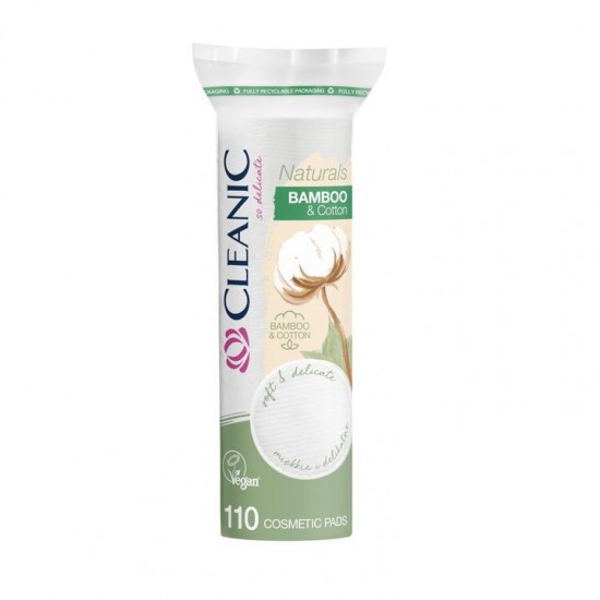 ТАМПОНИ ЗА ГРИМ CLEANIC NATURALS BAMBOO & COTTON с бамбук и памук x 110 бр