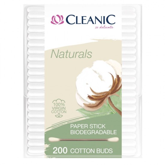 ᐉ ТУПФЕРИ за уши CLEANIC NATURALS 100% биоразградими х 200 бр