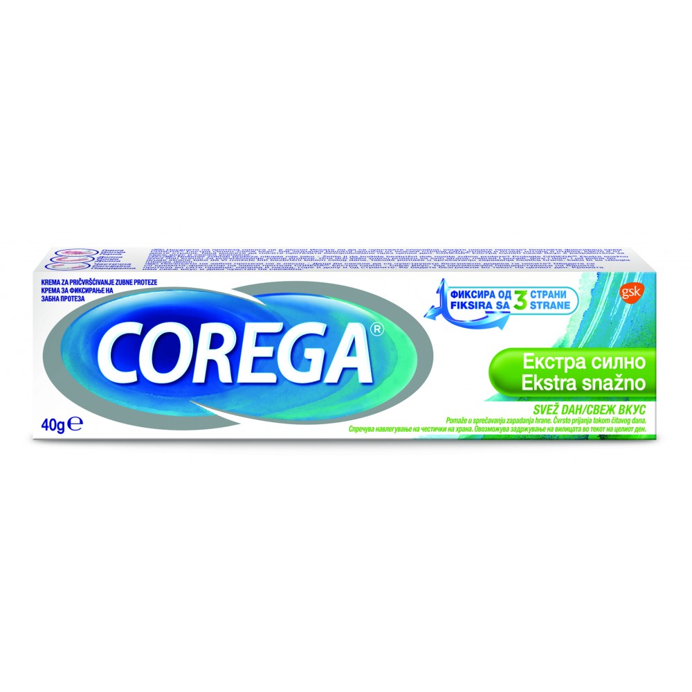 Corega fixing cream Fresh Breath 40 g / Корега фиксиращ крем Свеж Дъх 40 гр - За зъбни протези Corega fixing cream Fresh Breath 40 g / Корега фиксиращ крем Свеж Дъх 40 гр - За зъбни протези