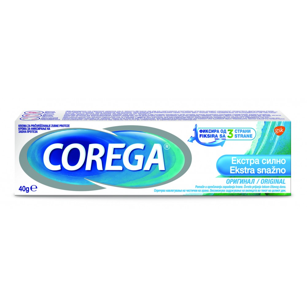 Corega Creаm Extra Strong 40 ml. / Корега Фиксиращ Крем Екстра Стронг 40 мл. - За зъбни протези