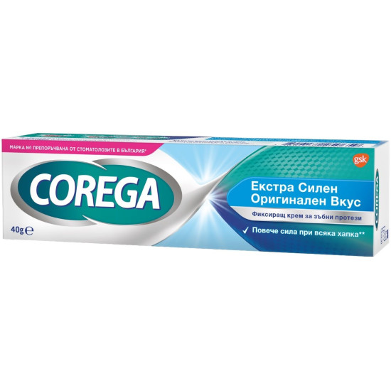 КОРЕГА EXTRA STRONG ORIGINAL фикс крем със свеж ментов вкус 40 г