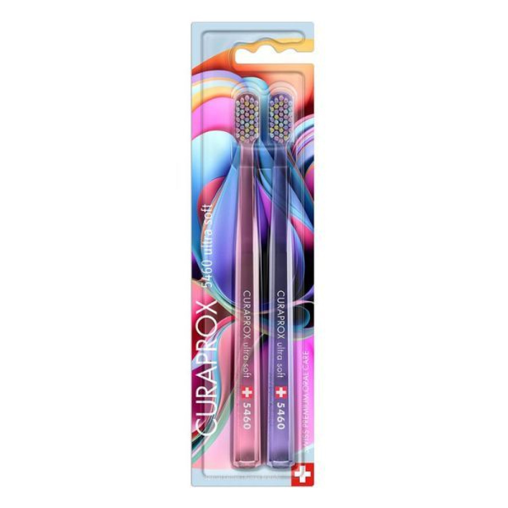 КУРАПРОС четка за зъби 5460 Ultra Soft Special Edition Colorful Curls х 2 бр - Орална хигиена КУРАПРОС четка за зъби 5460 Ultra Soft Special Edition Colorful Curls х 2 бр - Орална хигиена