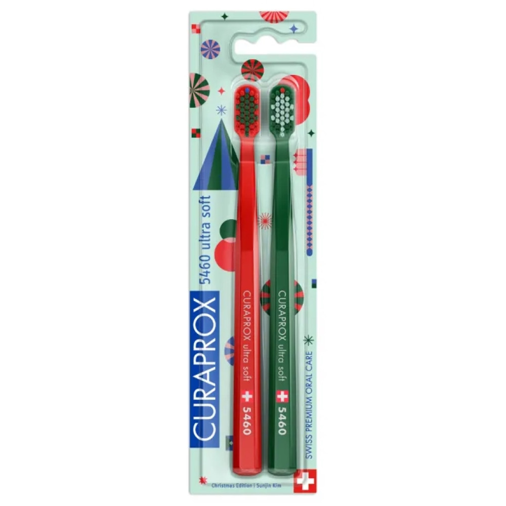КУРАПРОКС четка за зъби DUO CS 5460 CHRISTMAS ULTRA SOFT х 2 бр - Орална хигиена