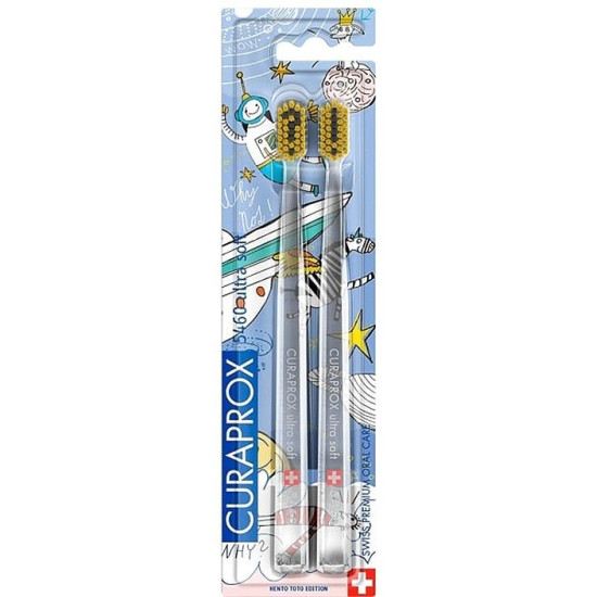 КУРАПРОС четка за зъби 5460 Hento Toto Edition Ultra Soft х 2 бр