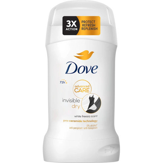 DOVE ADVANCED CARE INVISIBLE DRY 72H White freesia scent део стик против изпотяване за жени 50 мл