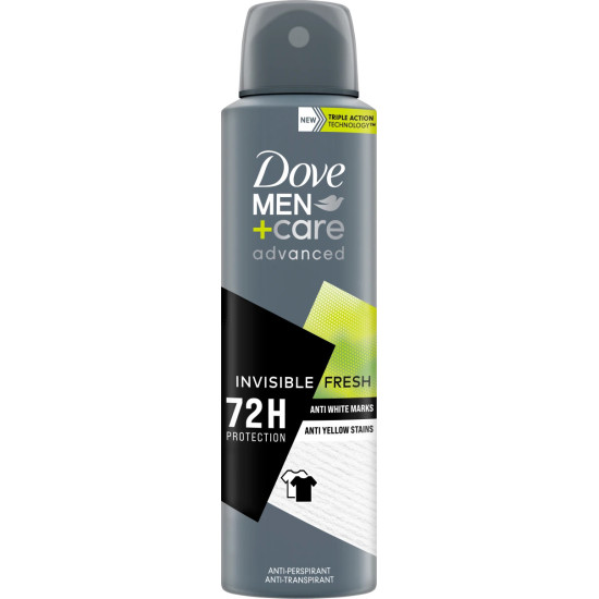 DOVE MEN+CARE ADVANCED INVISIBLE FRESH 72H део спрей против изпотяване за мъже 150 мл