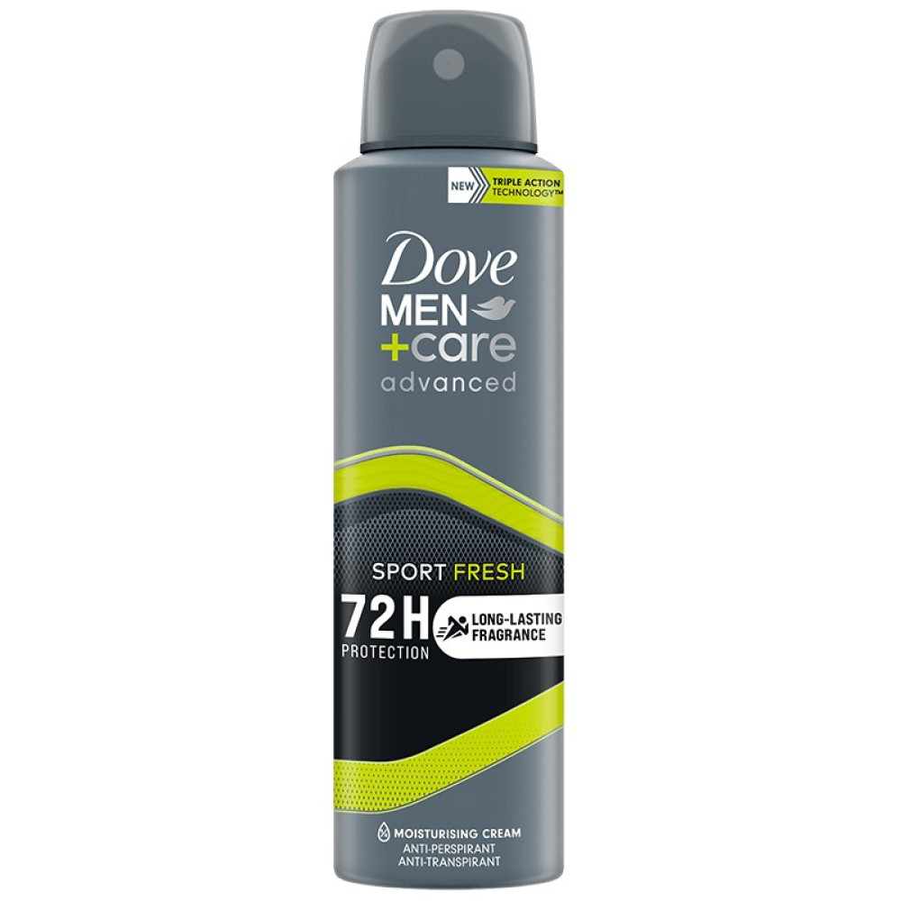 ДАВ MEN+CARE ADVANCED SPORT FRESH 72H део спрей против изпотяване за мъже 150 мл - Грижа за тялото
