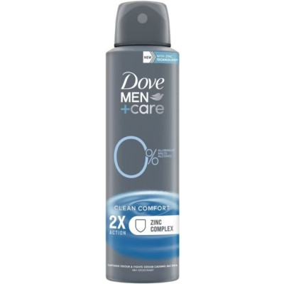 ДАВ MEN+CARE CLEAN COMFORT 0% 48H део спрей против изпотяване за мъже 150 мл