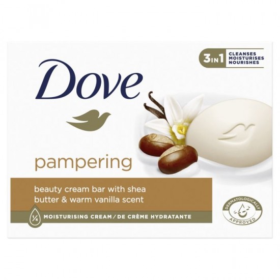 DOVE PAMPERING крем-сапун с масло от ший и ванилия 90 г