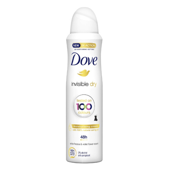 ДАВ INVISIBLE DRY WHITE FREESIA & VIOLET FLOWER 48H део спрей против изпотяване за жени 150 мл