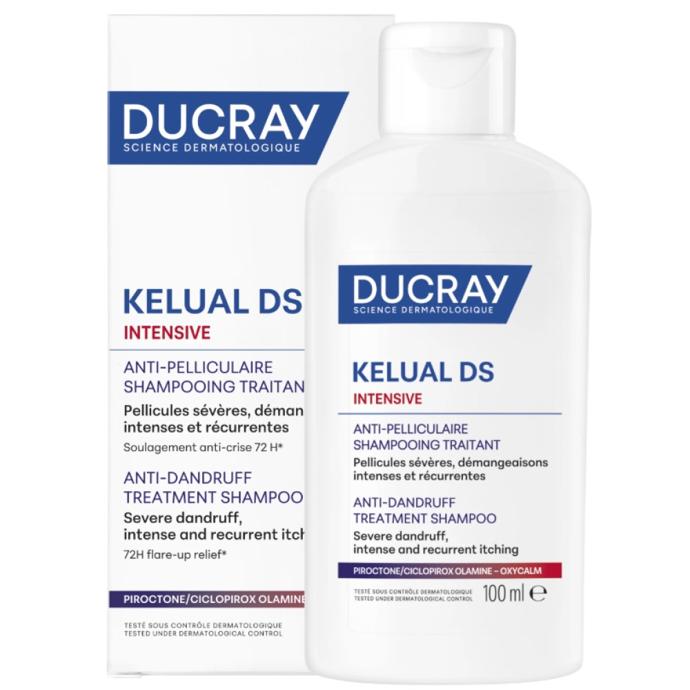 DUCRAY KELUAL DS INTENSIVE третиращ шампоан при тежък пърхот с интензивен и упорит сърбеж 100 мл - Грижа за косата