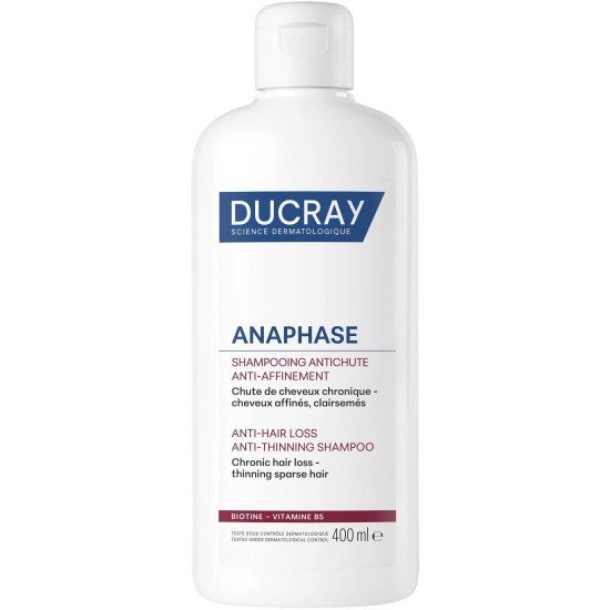 DUCRAY ANAPHASE шампоан против косопад и изтъняване при хроничен косопад и тънка оредяваща коса 400 мл