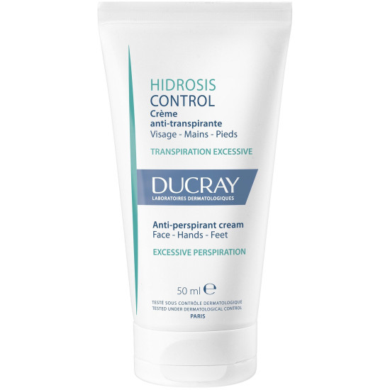 DUCRAY HIDROSIS CONTROL ANTIPERSPIRANT CREAM крем против изпотяване за лице ръце и крака за всеки тип кожа 50 мл