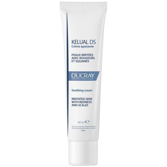 DUCRAY KELUAL DS SOOTHING CREAM SQUAMO-REDUCING успокояващ скваморедуциращ крем за лице за раздразнена кожа при себорея 40 мл