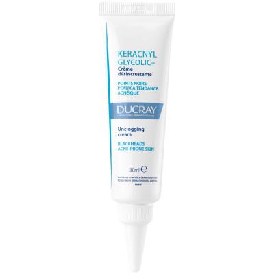 DUCRAY KERACNYL GLYCOLIC+ UNCLOGGING CREAM скраб крем против комедони 30 мл