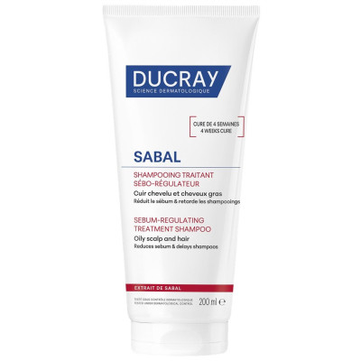DUCRAY SABAL SEBUM-REGULATING TREATMENT SHAMPOO себорегулиращ третиращ шампоан за мазна коса и скалп 200 мл /туба/