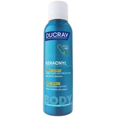 DUCRAY KERACNYL BODY SPRAY изсушаващ спрей за тяло против несъвършенства 150 мл
