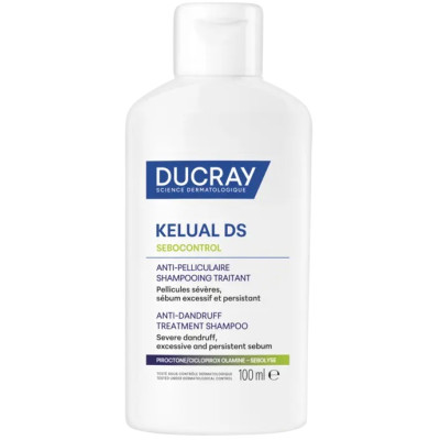 DUCRAY KELUAL DS SEBOCONTROL третиращ шампоан при тежък пърхот с прекомерно и упорито омазняване 100 мл