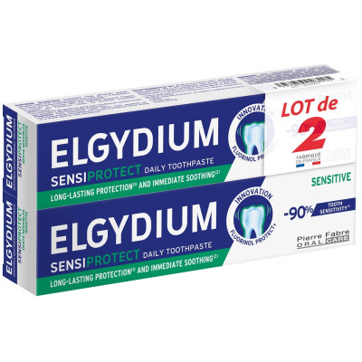 ELGYDIUM DUO КОМПЛЕКТ SENSIPROTECT паста за чувствителни зъби 2 х 75 мл