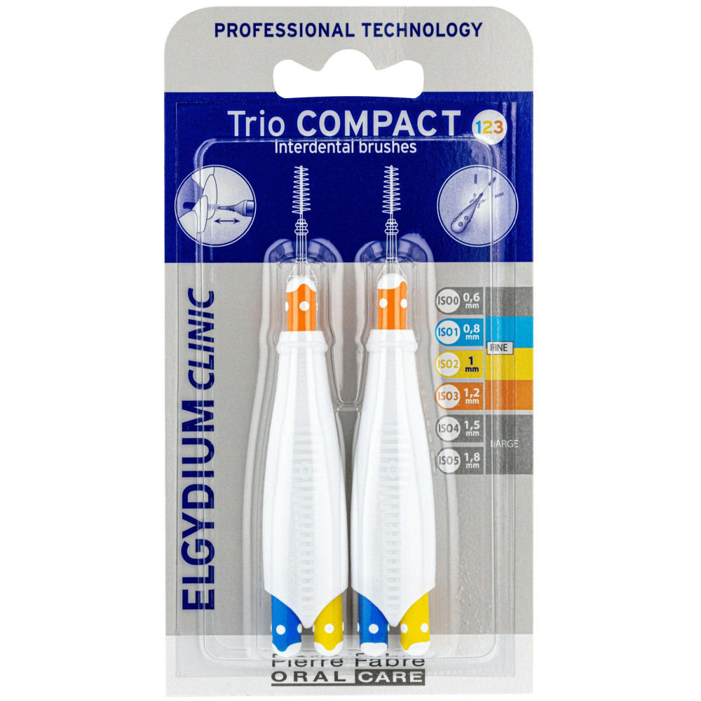 ЕЛГИДИУМ TRIO COMPACT интердентални четки пълнител оранж х 2 бр - Орална хигиена