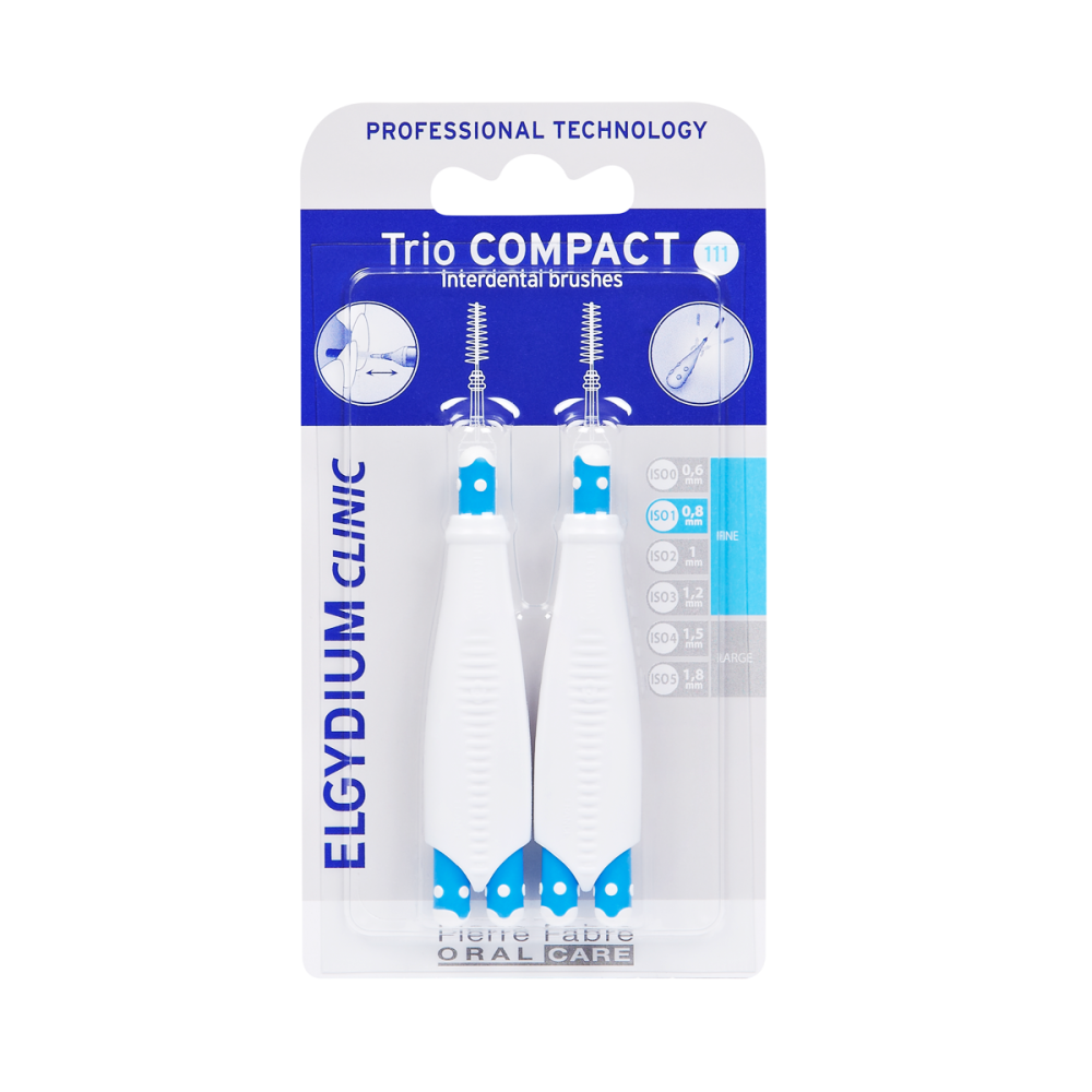 ЕЛГИДИУМ CLINIC TRIO COMPACT интердентални четки за зъби 0,8 мм х 2 бр - Орална хигиена