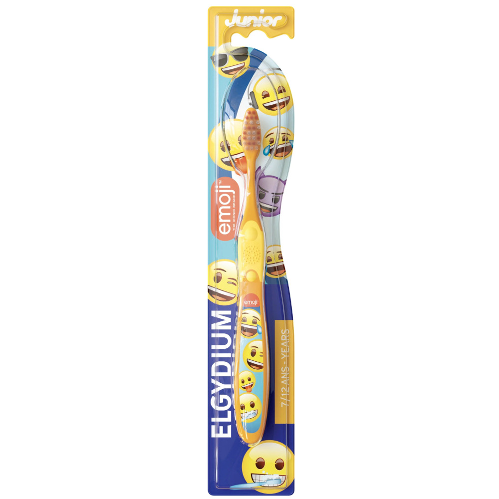 ELGYDIUM JUNIOR EMOJI четка за зъби за деца от 7 до 12 години ПРОМО