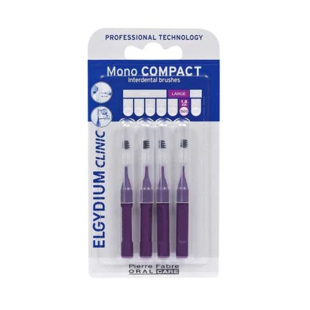 ЕЛГИДИУМ CLINIC MONO COMPACT интердентална четка, лилава 1,8 мм х 4 бр - Орална хигиена