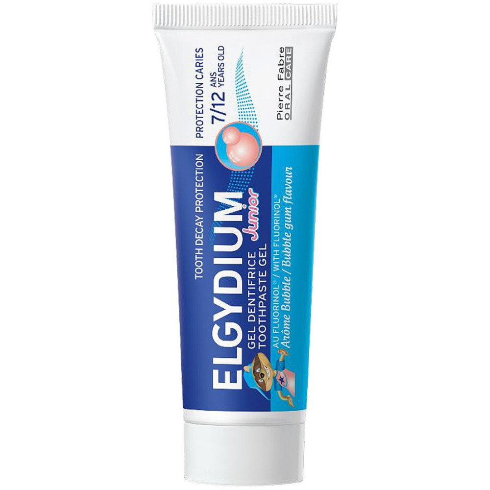 ELGYDIUM JUNIOR BUBBLE GUM паста за зъби за деца от 7 до 12 години ДЪВКА 50 мл ПРОМО