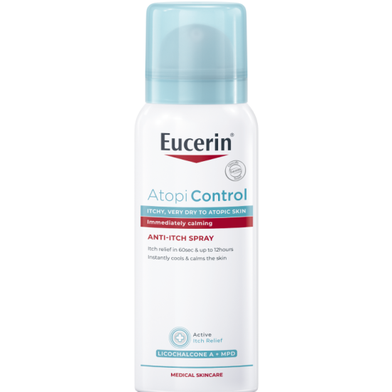 EUCERIN ATOPICONTROL Anti-Itch Spray успокояващ спрей за тяло против сърбеж за суха атопична кожа 50 мл