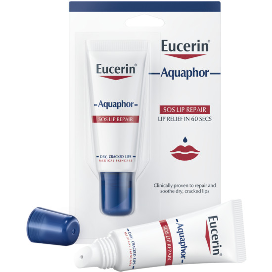 EUCERIN AQUAPHOR SOS LIP Repair Balm защитаващ балсам за сухи и напукани устни 10 мл