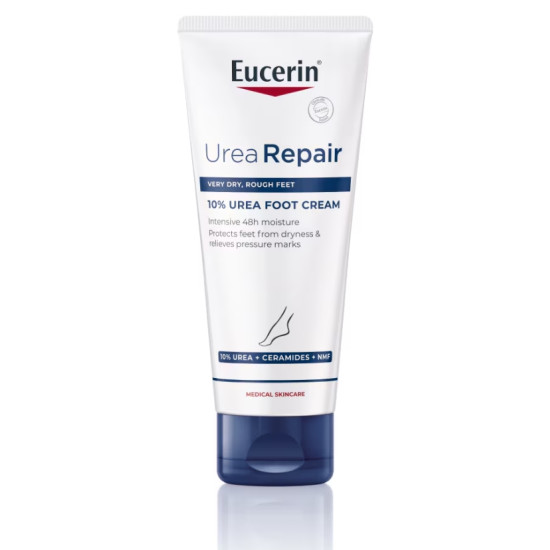 EUCERIN UREAREPAIR 10% Urea Foot Cream крем за крака с 10% урея за суха и напукана кожа на стъпалата 100 мл