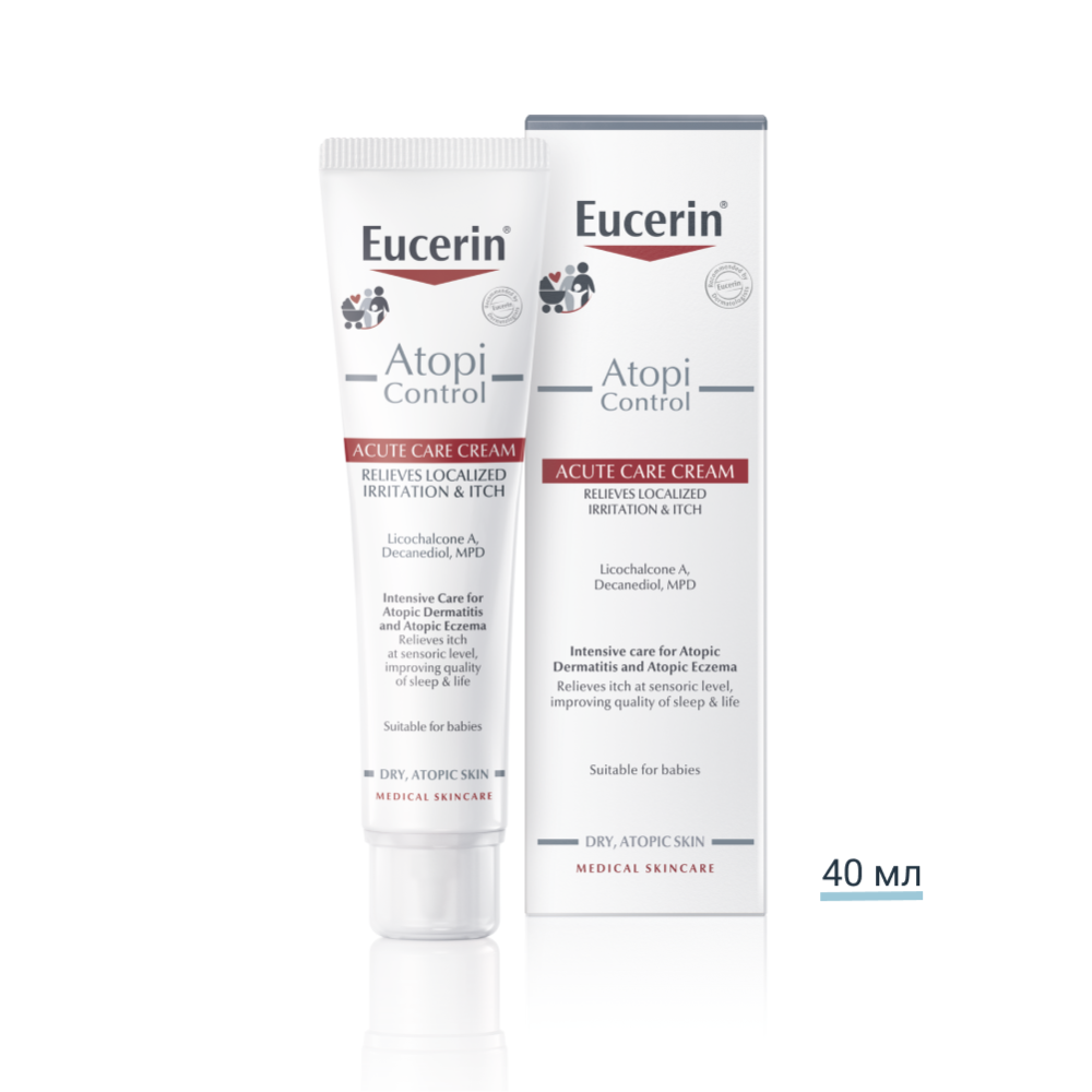 Eucerin AtopiControl Интензивен успокояващ крем 40 мл - Козметика за Лице