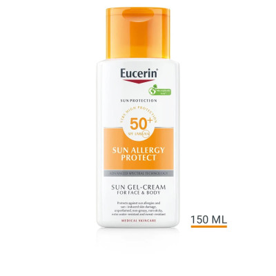 ЕУСЕРИН SUN ALLERGY PROTECT SPF50 слънцезащитен крем-гел против слънчеви алергии 150 мл