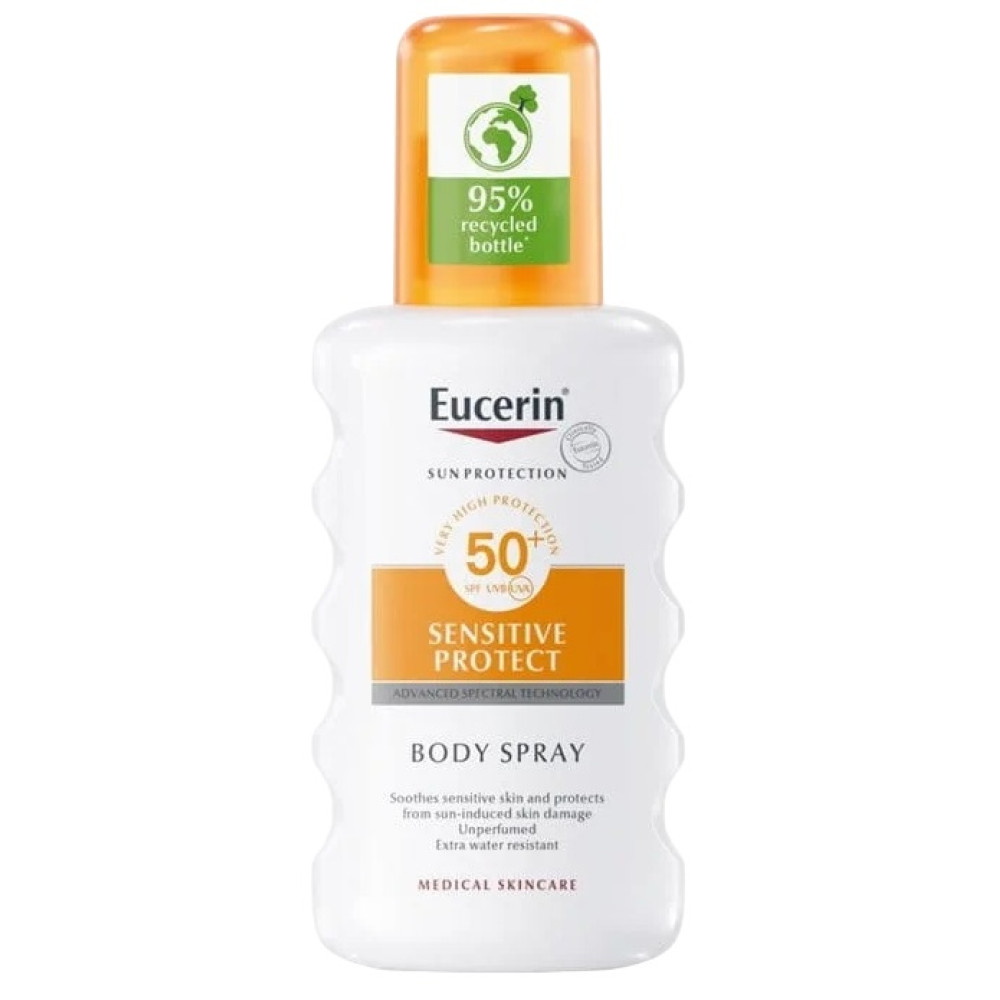 EUCERIN SUN SENSITIVE PROTECT SPF50+ слънцезащитен спрей за тяло за чувствителна кожа 200 мл - Слънцезащита