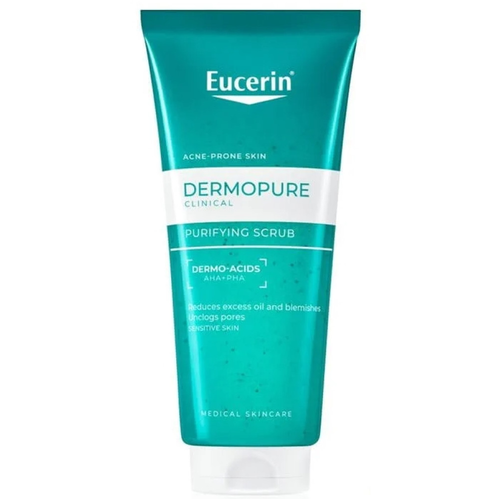 EUCERIN DERMOPURE CLINICAL Waschpeeling ексфолиращ гел за лице за мазна и акнеична кожа 100 мл - Грижа за лицето