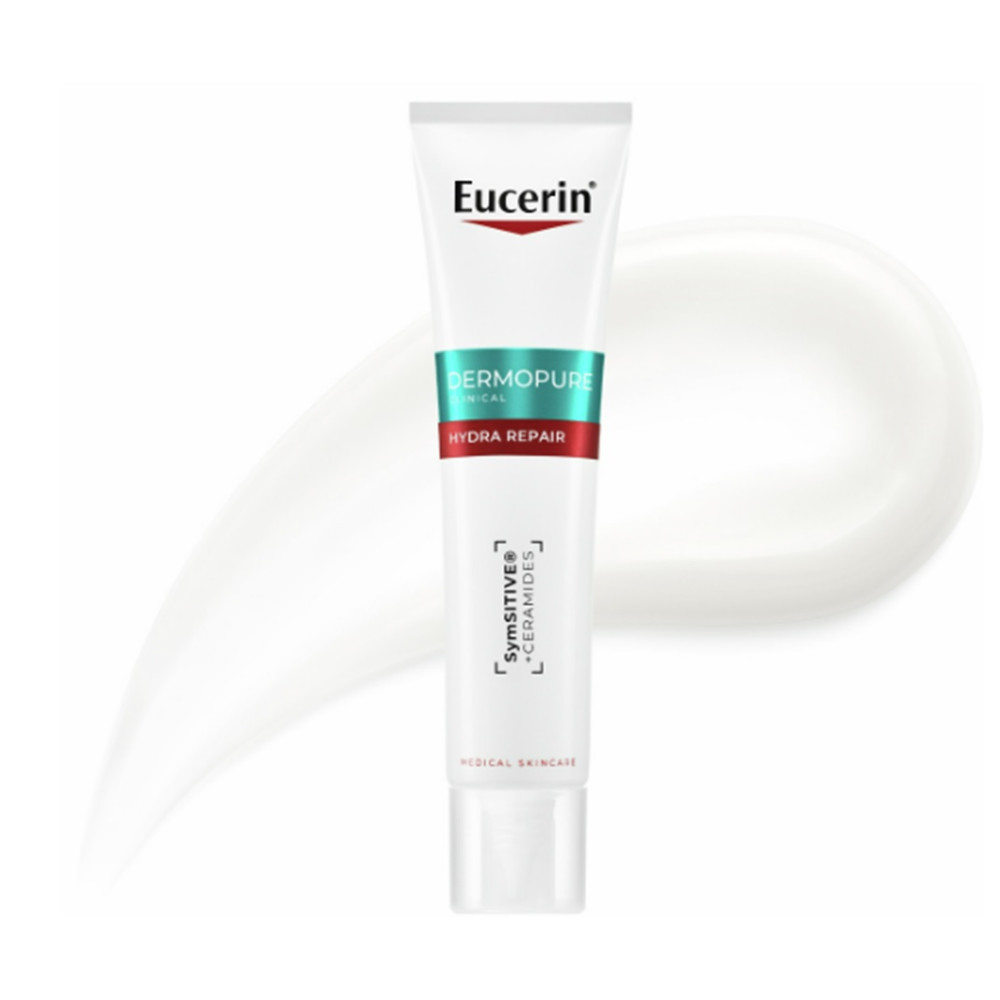 EUCERIN DERMOPURE CLINICAL HYDRA REPAIR интензивен хидратиращ възстановяващ успокояващ крем за акнеична кожа след процедури 40мл - Грижа за лицето