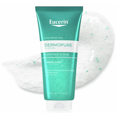 EUCERIN DERMOPURE CLINICAL Waschpeeling ексфолиращ гел за лице за мазна и акнеична кожа 100 мл