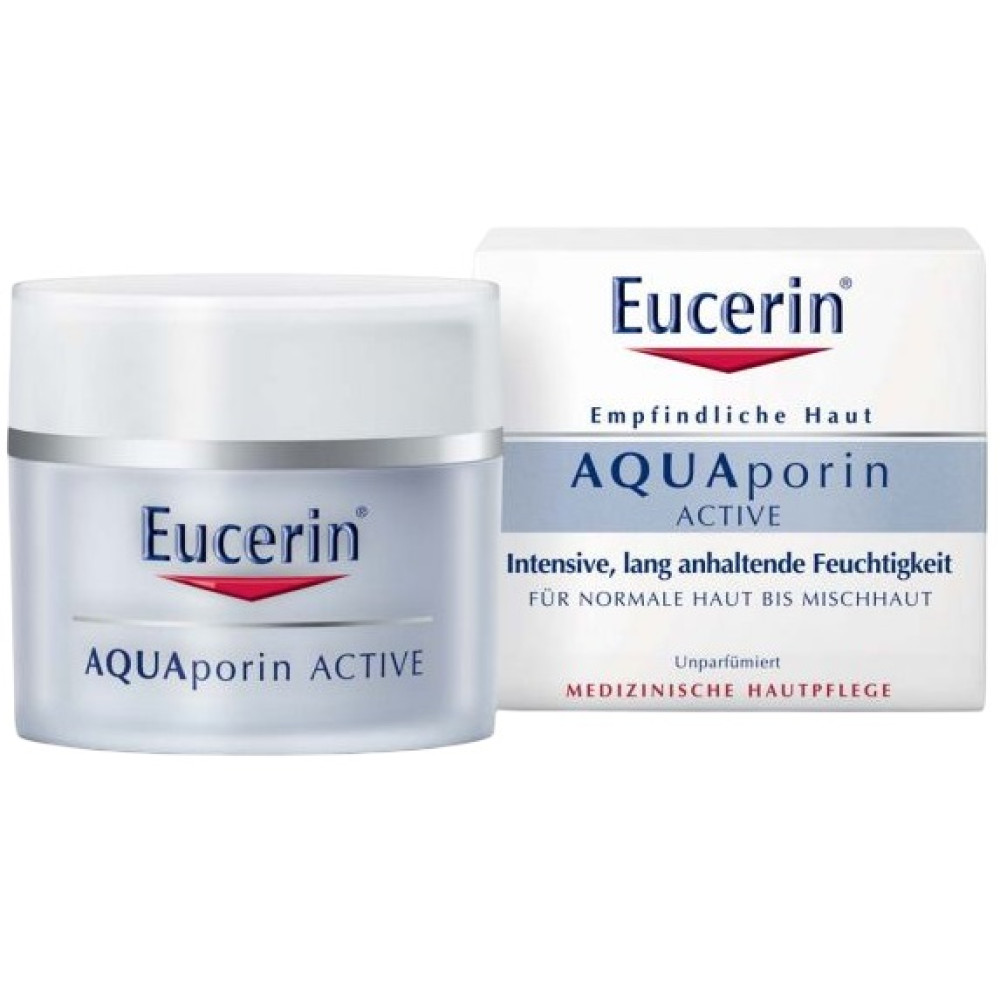 ЕУСЕРИН AQUAPORIN ACTIVE дневен хидратиращ крем за нормална и смесена кожа 50 мл - Грижа за лицето и тялото ЕУСЕРИН AQUAPORIN ACTIVE дневен хидратиращ крем за нормална и смесена кожа 50 мл - Грижа за лицето и тялото