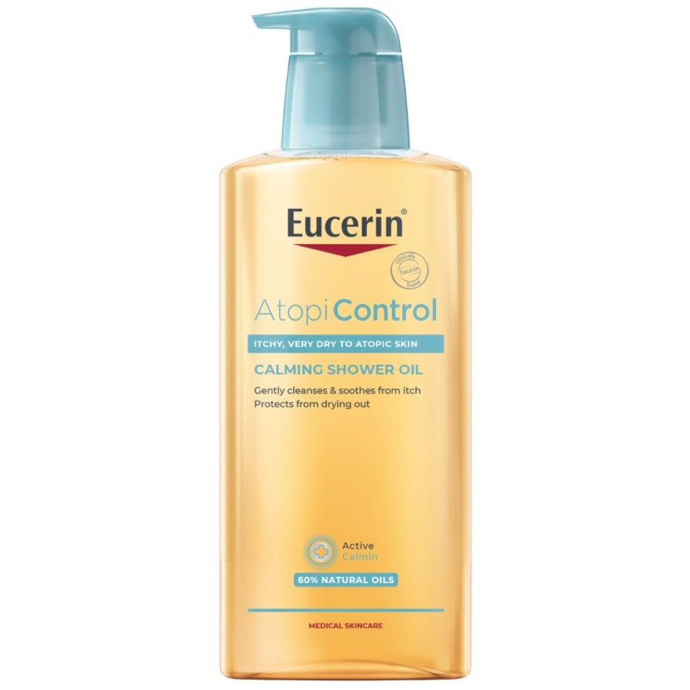 Eucerin AtopiControl Измиващо олио за суха и атопична кожа 400 мл - Олиа и млека Eucerin AtopiControl Измиващо олио за суха и атопична кожа 400 мл - Олиа и млека