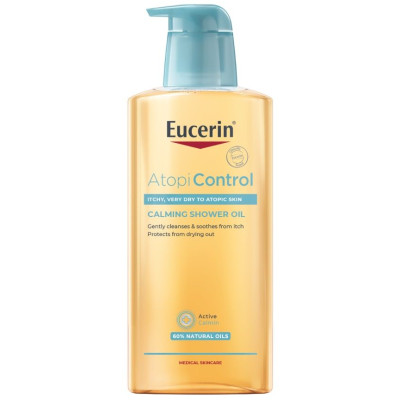 EUCERIN ATOPICONTROL Shower Oil нежно измиващо и успокояващо сърбежа душ-олио за тяло за суха атопична кожа 400 мл