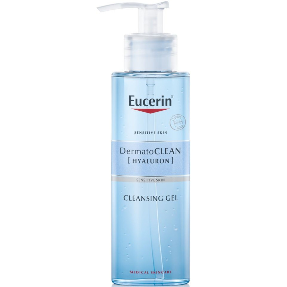 ЕУСЕРИН DERMATOCLEAN почистващ гел за нормална и смесена кожа с ХИАЛУРОН 200 мл - Грижа за лицето ЕУСЕРИН DERMATOCLEAN почистващ гел за нормална и смесена кожа с ХИАЛУРОН 200 мл - Грижа за лицето