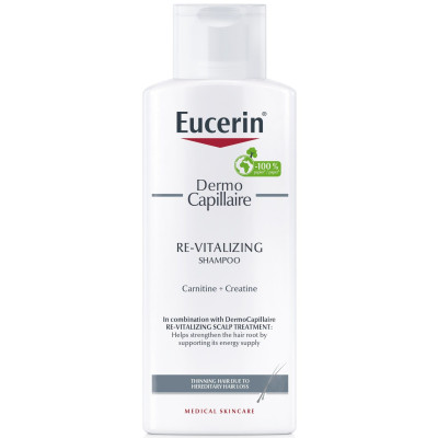 EUCERIN DERMOCAPILLAIRE Re-Vitalizing Shampoo ревитализиращ шампоан за изтъняваща коса против косопад 250 мл