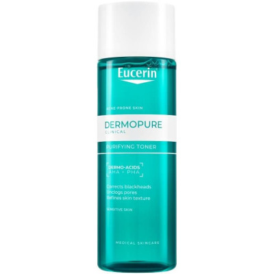 EUCERIN DERMOPURE CLINICAL Purifying Toner почистващ тоник за лице коригиращ омазняването срещу черни точки и акне 200 мл