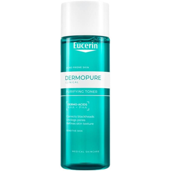 EUCERIN DERMOPURE CLINICAL Purifying Toner почистващ тоник за лице коригиращ омазняването срещу черни точки и акне 200 мл