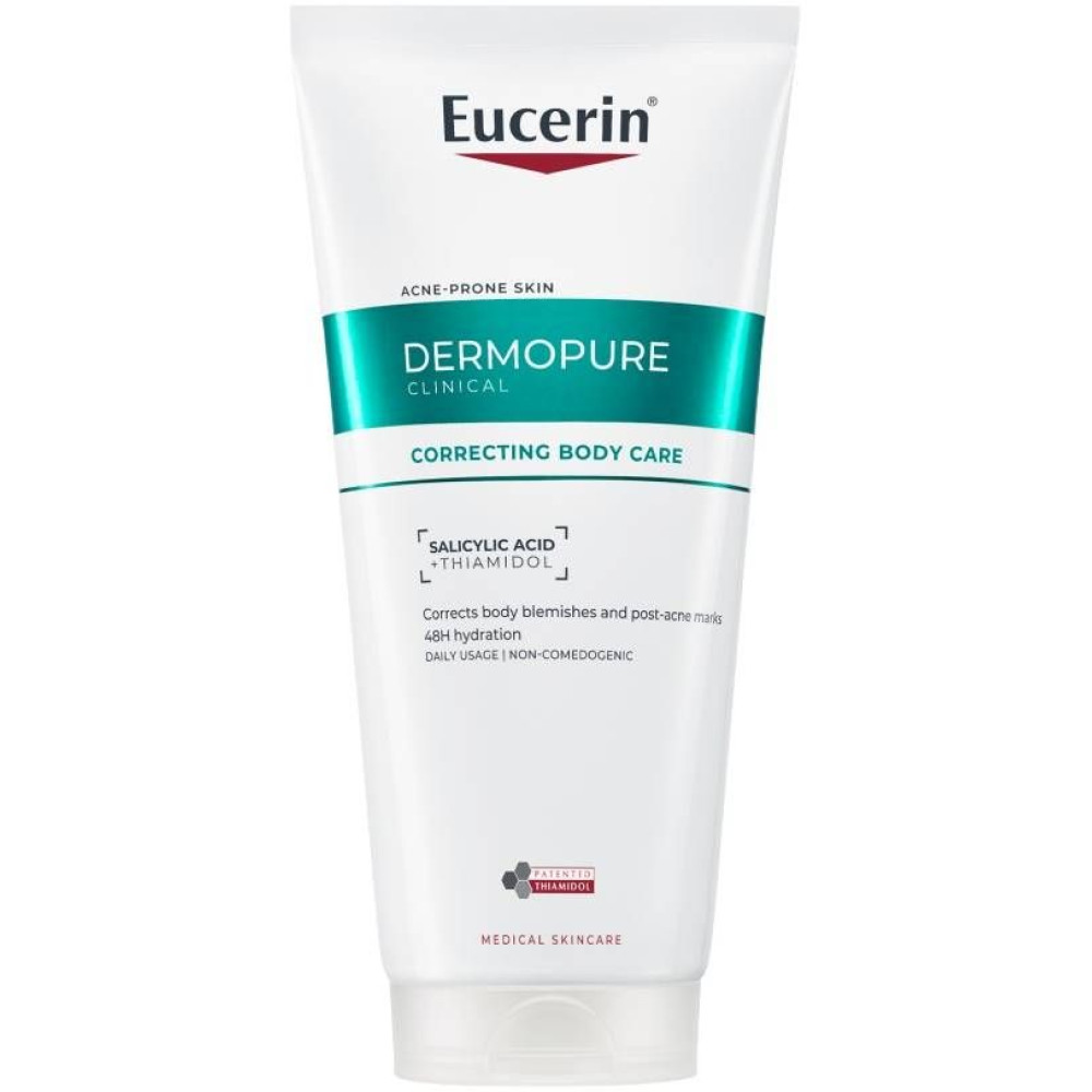 EUCERIN DERMOPURE CLINICAL Correcting Body Care коригиращ крем за тяло срещу петна от акне по гърба гърдите и раменете 200 мл - Грижа за тялото
