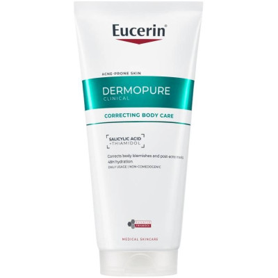 EUCERIN DERMOPURE CLINICAL Correcting Body Care коригиращ крем за тяло срещу петна от акне по гърба гърдите и раменете 200 мл
