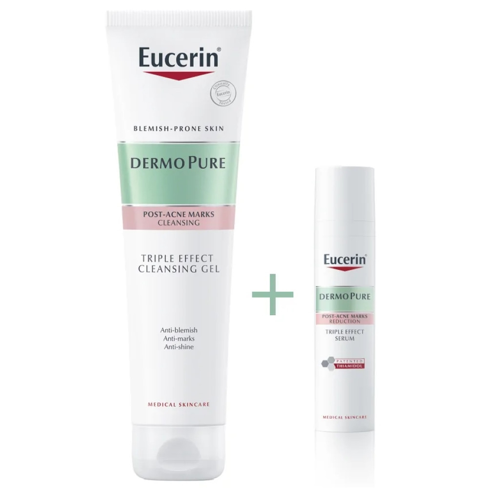 EUCERIN DERMOPURE КОМПЛЕКТ ДУО ЗА ПЕТНА ОТ АКНЕ измивен гел за лице и тяло с тройно действие 150 мл + серум 40 мл /+ НЕСЕСЕР/ - Грижа за лицето и тялото EUCERIN DERMOPURE КОМПЛЕКТ ДУО ЗА ПЕТНА ОТ АКНЕ измивен гел за лице и тяло с тройно действие 150 мл + серум 40 мл /+ НЕСЕСЕР/ - Грижа за лицето и тялото