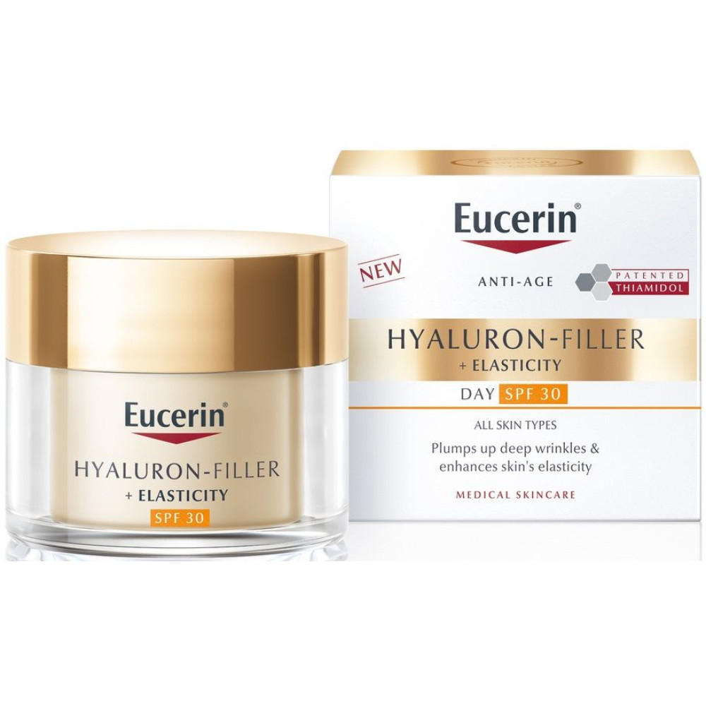 ЕУСЕРИН HYALURON FILLER + ELASTISITY SPF30 дневен крем 50 мл - Слънцезащита ЕУСЕРИН HYALURON FILLER + ELASTISITY SPF30 дневен крем 50 мл - Слънцезащита