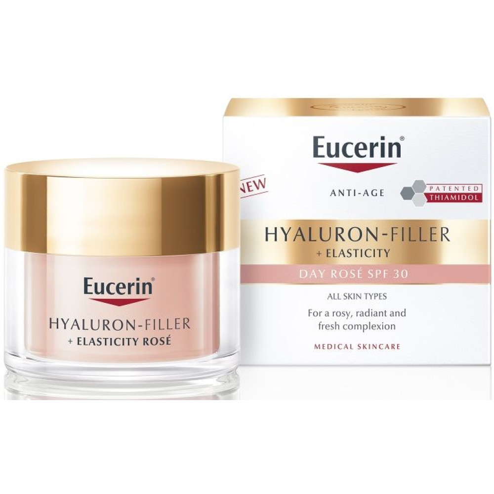 ЕУСЕРИН HYALURON FILLER + ELASTISITY ROSE SPF30 дневен крем 50 мл - Грижа за лицето ЕУСЕРИН HYALURON FILLER + ELASTISITY ROSE SPF30 дневен крем 50 мл - Грижа за лицето