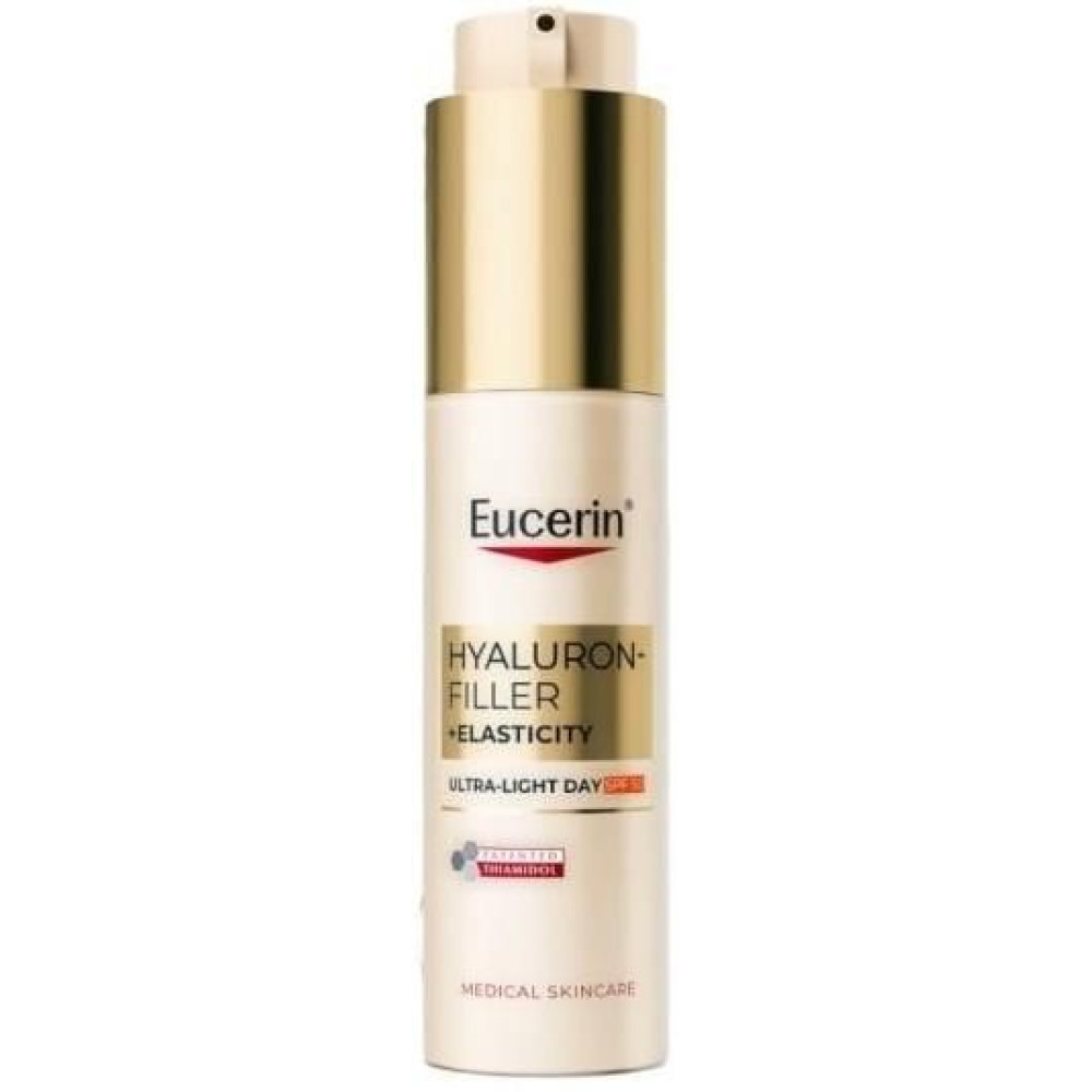 EUCERIN HYALURON-FILLER + ELASTICITY Ultra-Light Day SPF50 ултралека дневна грижа за лице против бръчки за всеки тип кожа 50 мл - Грижа за лицето